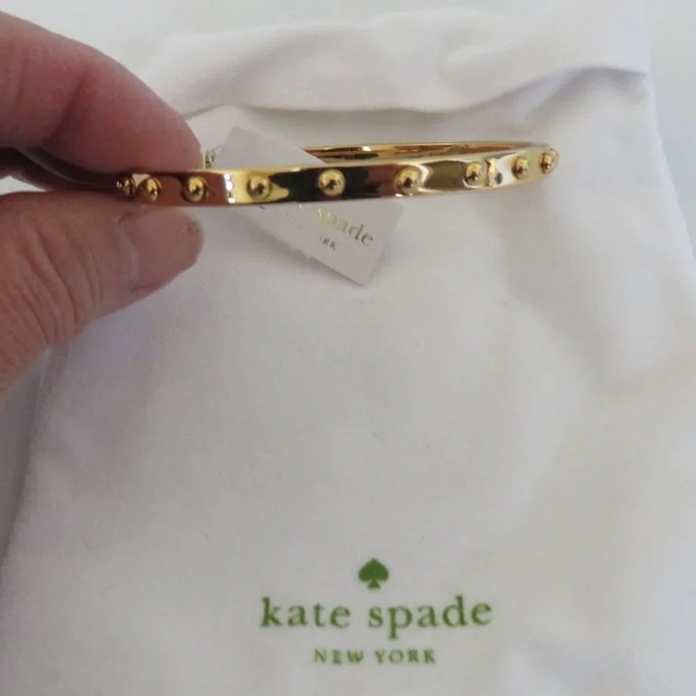 Kade Spade Studded Hinged Bangle - Picture 2 of 5